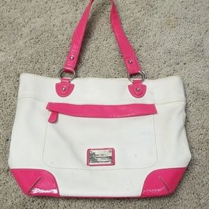 Nine West Pink and White Shoulder Bag